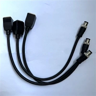 M12 ila RJ45 dişi kablosu